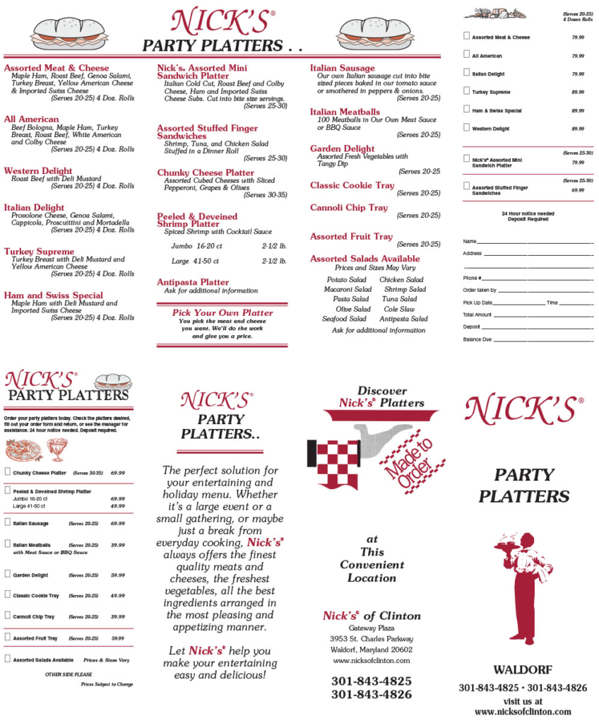 Specials Nick's Of Clinton